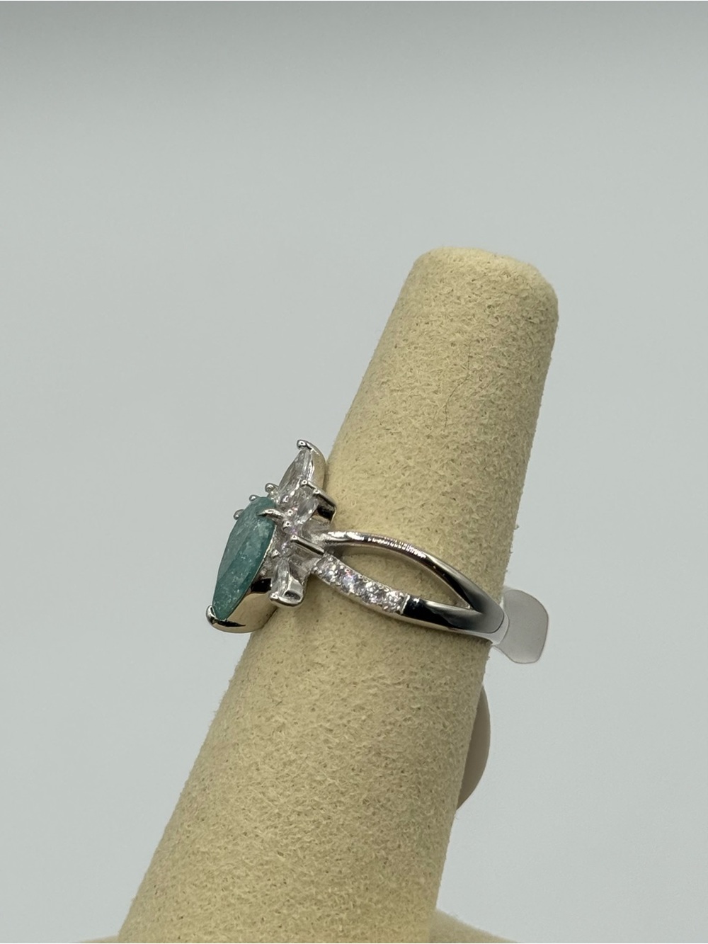 Bomb Party "The Sterling Club" LB Turquoise Ice Crystal .925 Solid SS Size 6 - Picture 5 of 8